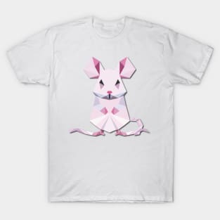 Whimsical Delights: Colorful Low Poly Mouse Magic T-Shirt